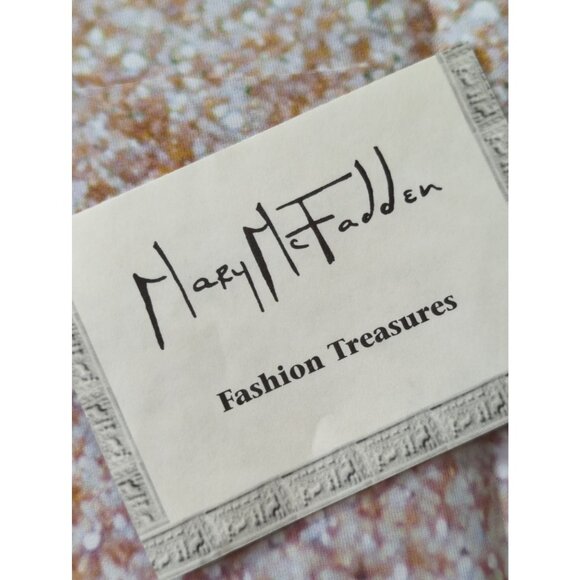 Vintage Mary McFadden Womens Medium Light Blue Silk Beaded Vest New - Picture 2 of 10